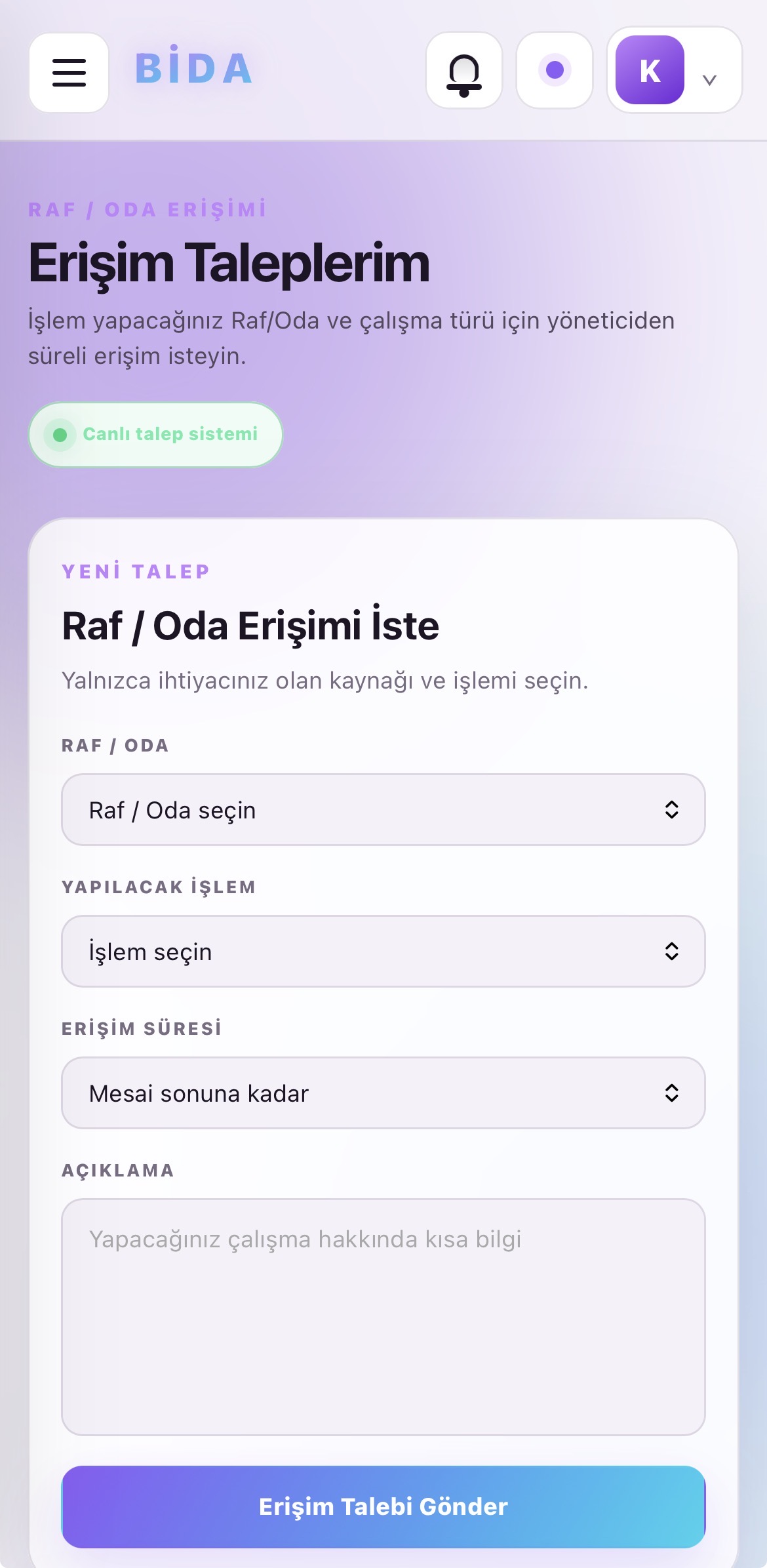 Erişim Talebi