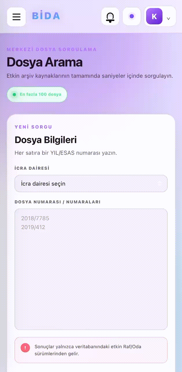 Dosya Arama Animasyonu